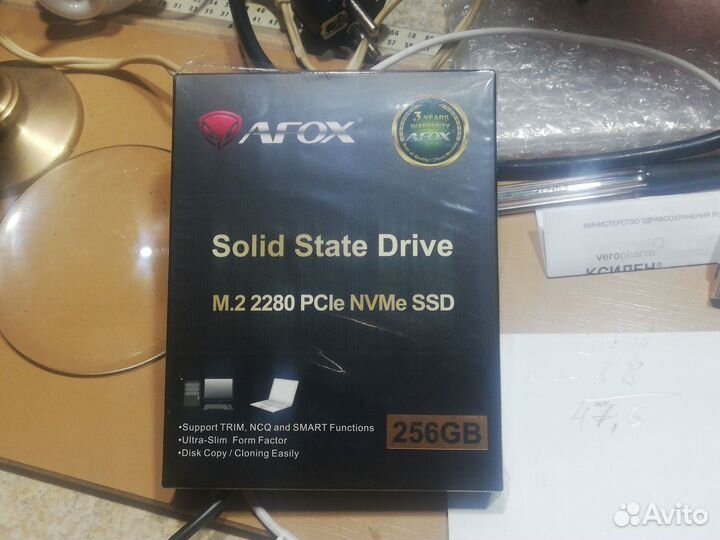 PCIe NVMe SSD afox 256GB