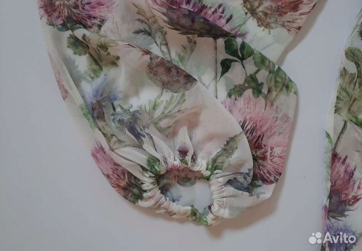 Блузка туника женская с цветочным принтом 50