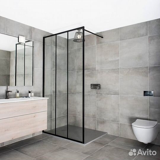 Перегородки из стекла в ванную от производителя