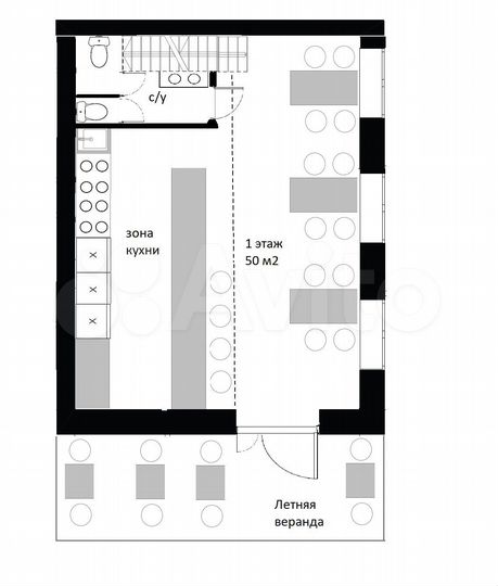 Общепит, 80 м²