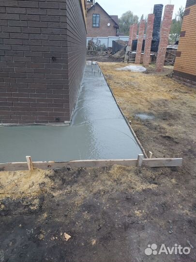 Фундамент, отмостка, полы, заезды, дорожки