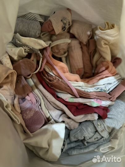 Вещи пакетом на девочку для новорожденных 56 62 68