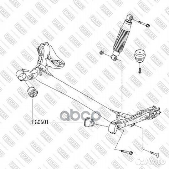 Сайлентблок задней балки FG0601 fixar