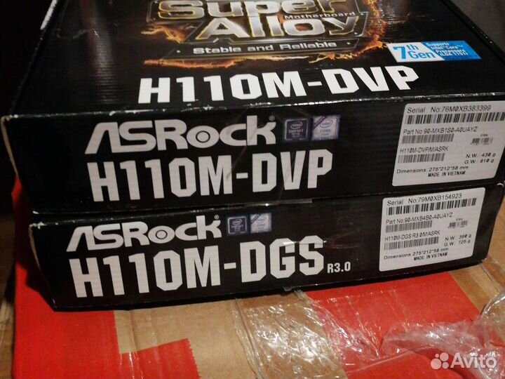 Материнская плата Asrock h110m-DVP