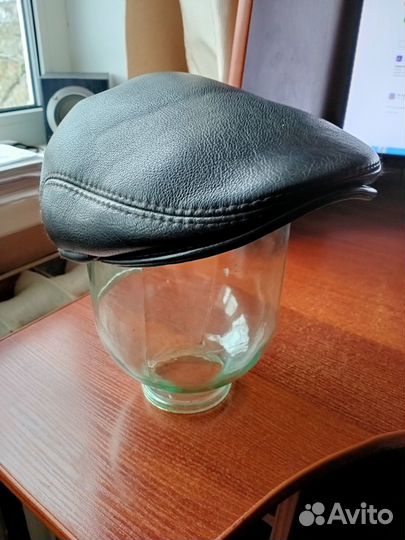 Кепка мужская кожаная