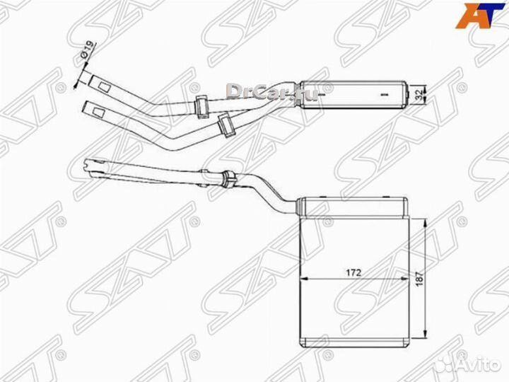 SAT stmzv73950 Радиатор отопителя салона mazda 3 03-08/mazda 5 05- SAT stmzv73950