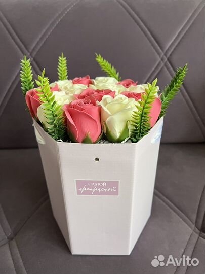 Букет из мыльных роз