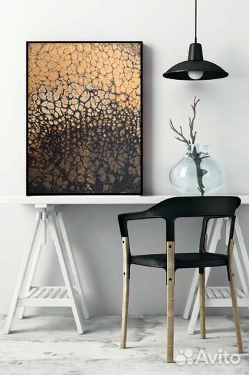 Интерьерная картина акрил поталь абстракция