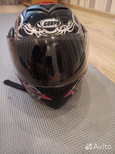 Шлем модуляр Cobra JK111 Black Red, размер m