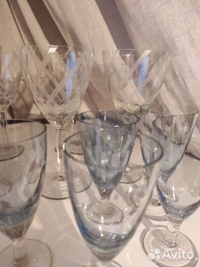 Фужеры. Бокалы. Цв.стекло, Марганец СССР