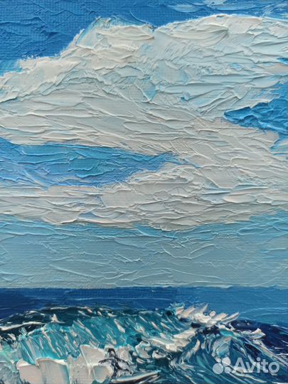 Картина маслом морской пейзаж 25*20см