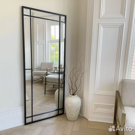 Зеркало напольное в полный рост в черной раме