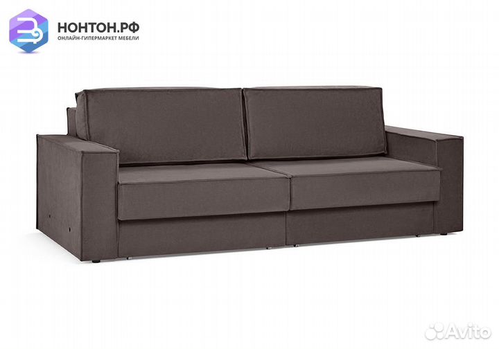 Диван еврокнижка двухместный Тревис коричневый