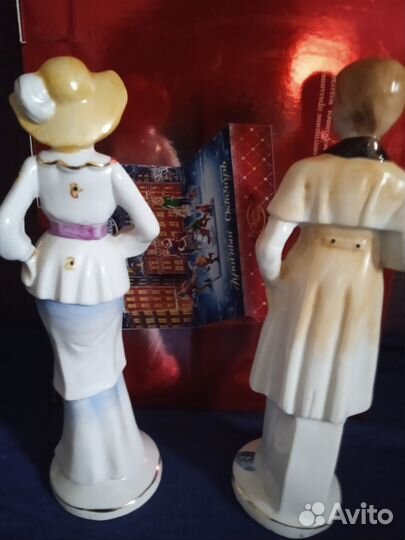 Девушка с кошкой фарфор статуэтка