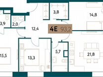 4-к. квартира, 93,2 м², 2/28 эт.