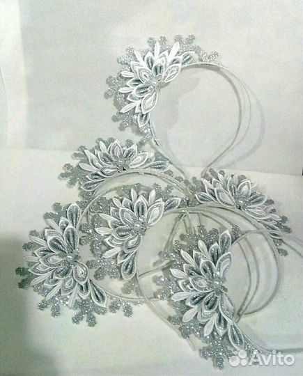 Снежинка ободок