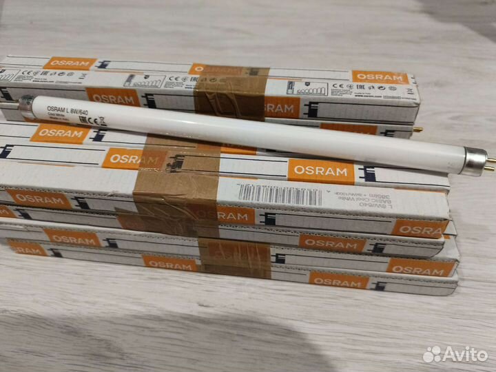 Лампа люминесцентная линейная 8Вт L8W/640 G5 osram