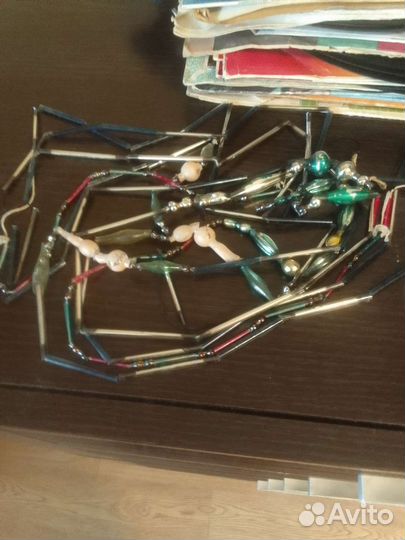 Стеклянные бусы на ёлку СССР