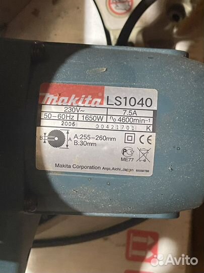 Торцовочная пила makita ls 1040