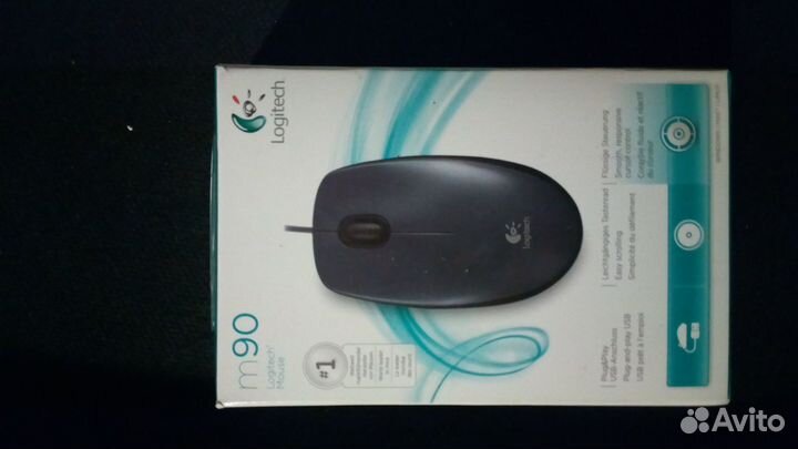 Мышь проводная Logitech M100/M90 оригинал, новая