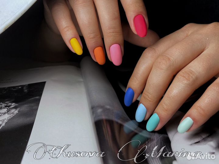 Маникюр, титановые ногти - наращивание