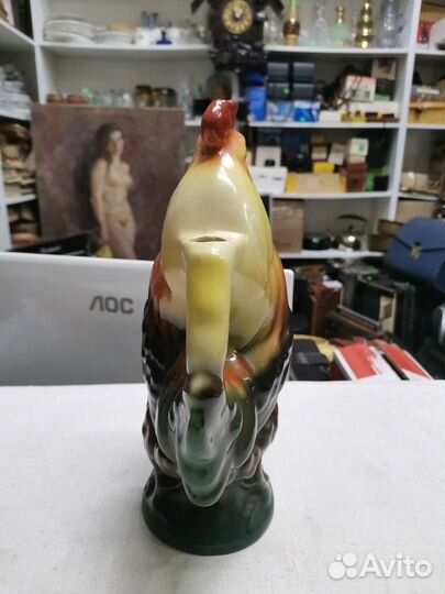 Штоф Петух без крышки Керамика СССР (Ч)