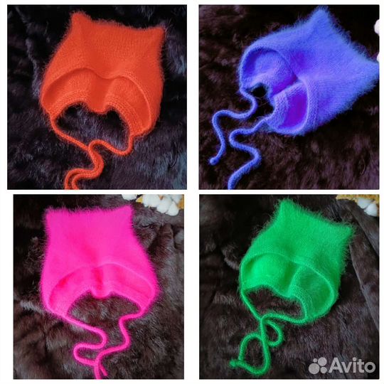 Шапка чепчик с ушками кошки