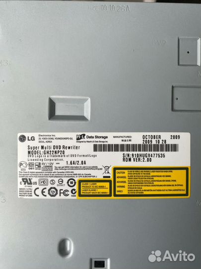 Дисковод DVD- RW LG GH22NP20