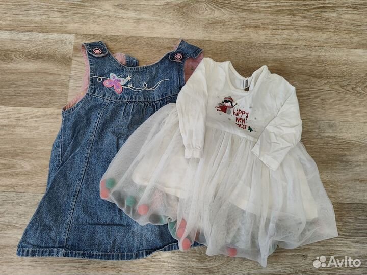 Большой пакет вещей на девочку 56-74