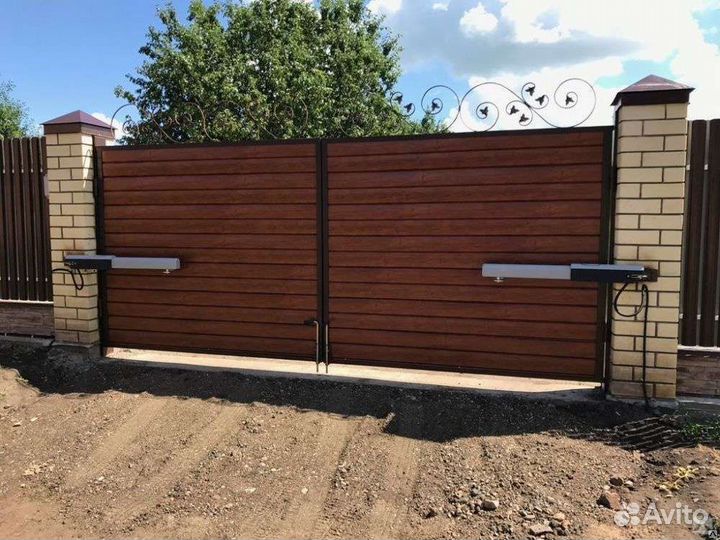 Распашные ворота под ключ