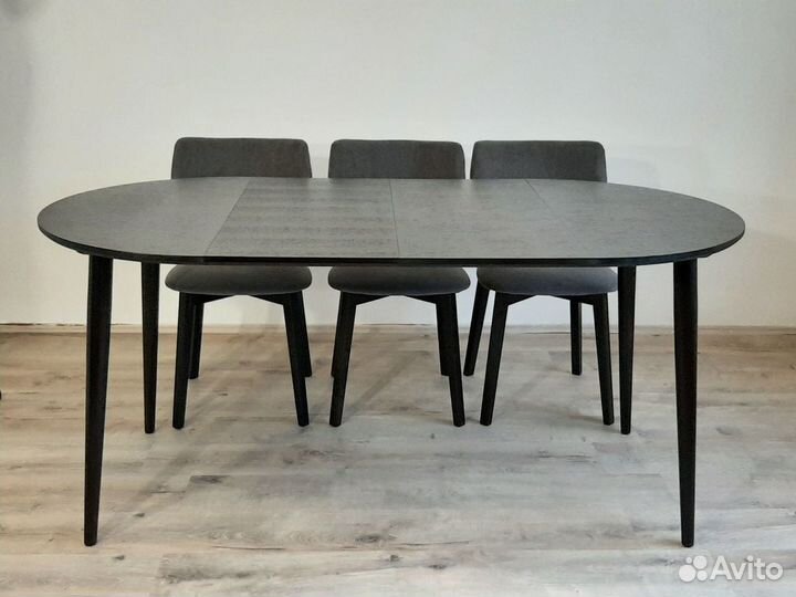 Кухонный стол 90(170)*90см венге и 2 стула