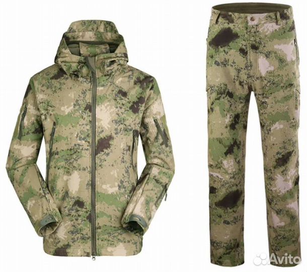Softshell тактический костюм демисезон с флисом