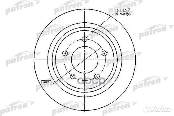 Диск торм.зад.chrysler pacifica 04-08 04721240AC