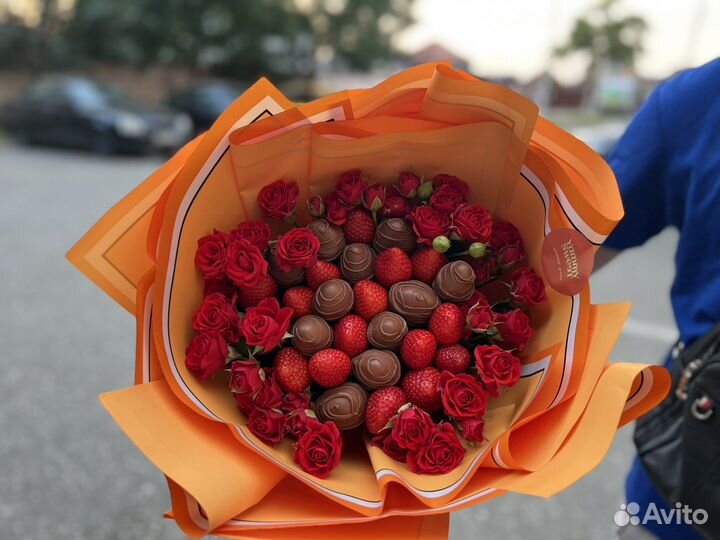 Букет из клубники в шоколаде