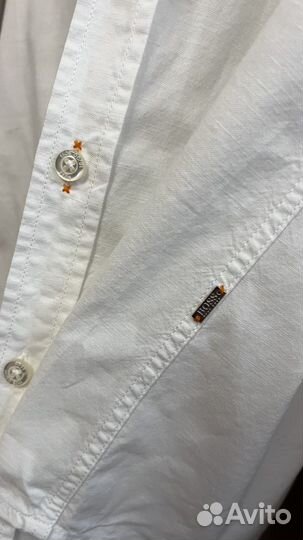 Мужская рубашка белая Hugo Boss