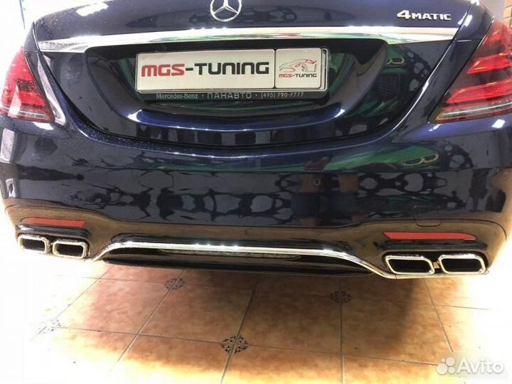 Обвес с порогами Mercedes S-class w222 S63