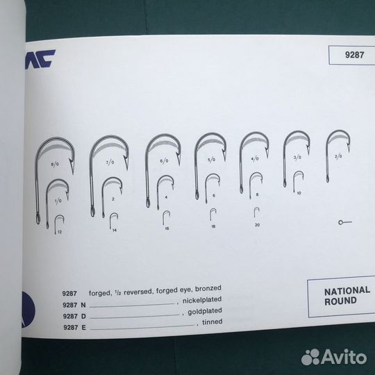 Каталог рыболовные крючки WMC. Франция. 1975 г