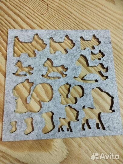 Набор из 7 трафаретов для валяния