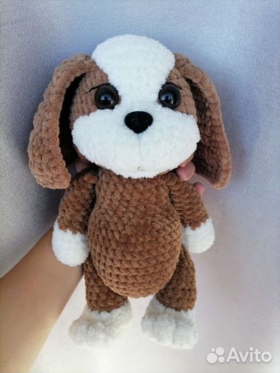 Вязанная плюшевая игрушка Тигр ручная работа