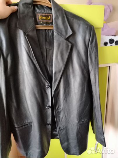 Кожаный пиджак мужской