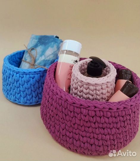 Вязаные корзины