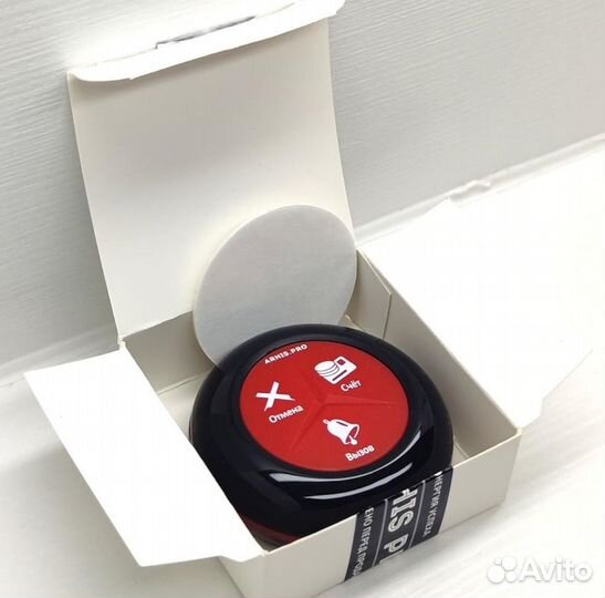 Кнопка вызова официанта Премиум черно-красная