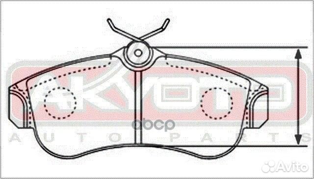 Колодки тормозные дисковые передние AKD-1265 AK