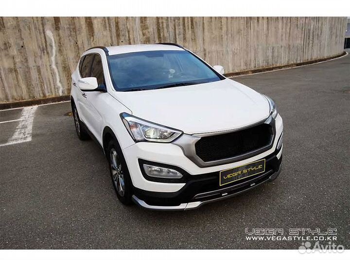 Накладка на передний бампер Hyundai Santa Fe