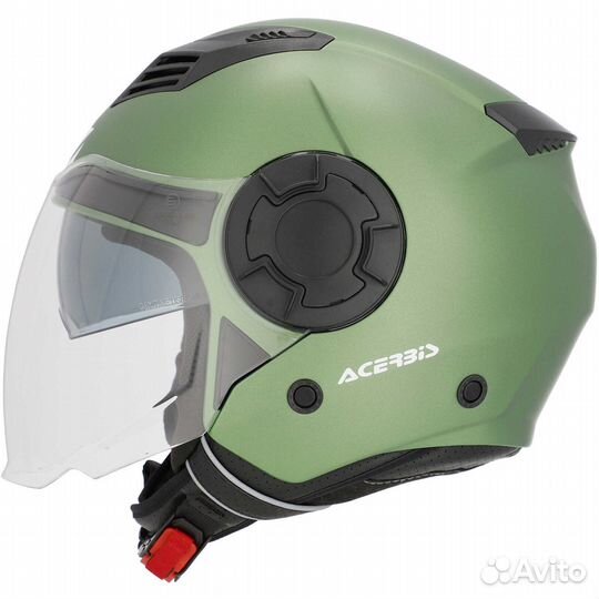 Acerbis vento 2206 Double визор Jet Motorcycle Мотошлем Green