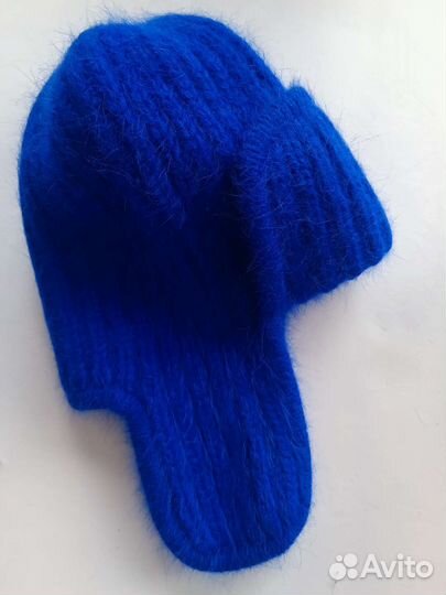 Шапка ушанка вязаная