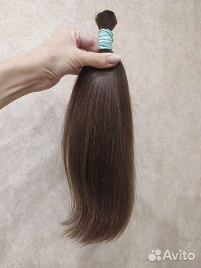 Волосы 34 см натуральные русые срез донорский