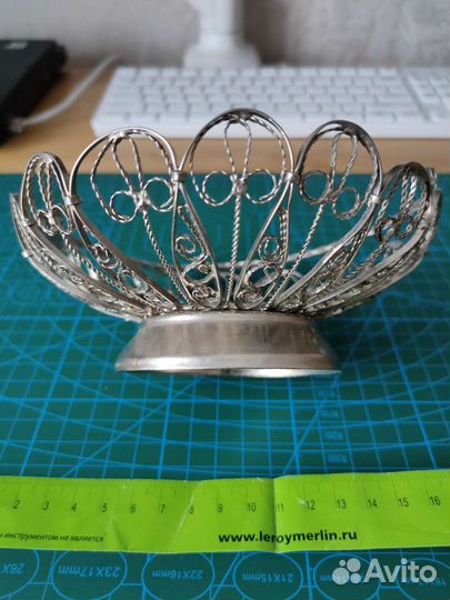 Ваза для фруктов из мельхиора