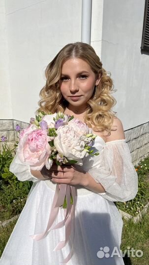 Свадебный макияж и причёска