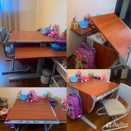 Растущая парта и стул деми